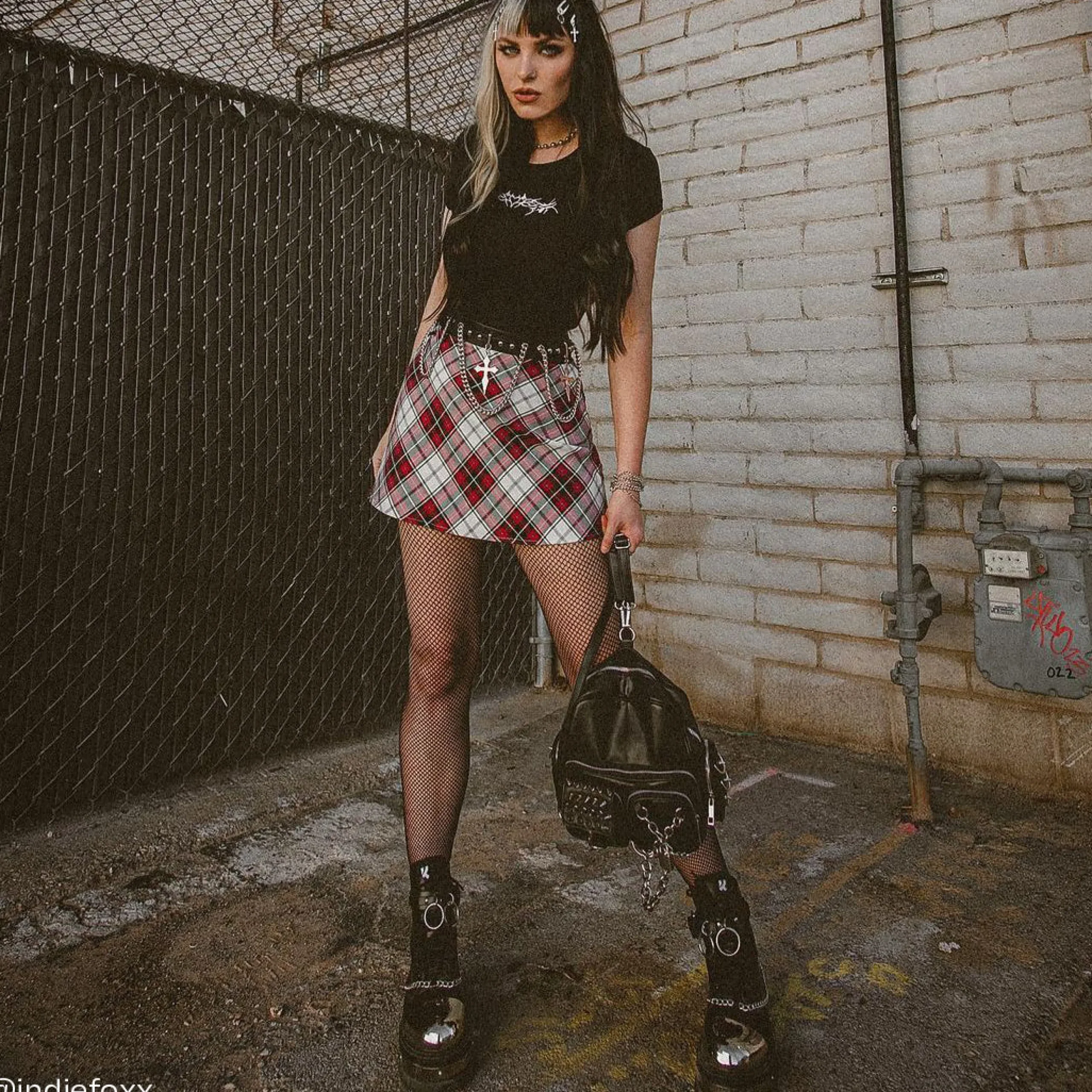 KOI footwear Borin Hardware Platform Boots Black Fashion