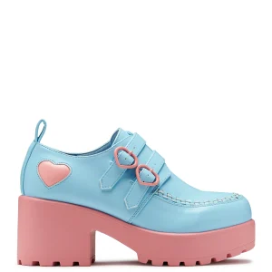 KOI footwear Cotton Candy Dreamscape Oxford Platform Shoes - Blue Cheap