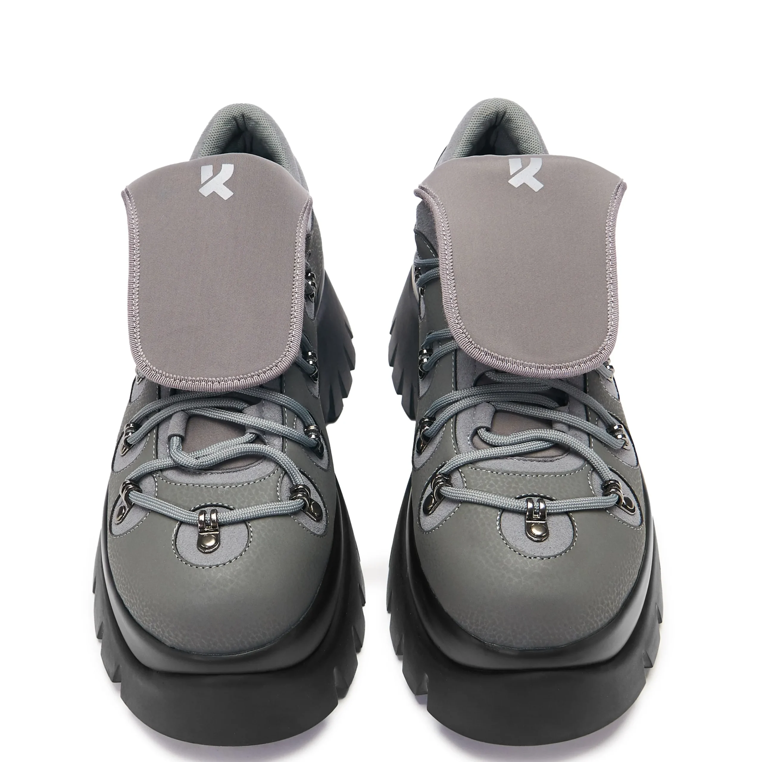 KOI footwear Dawnguard Men's Xtra Platform Trainers - Shadow Black Best Sale