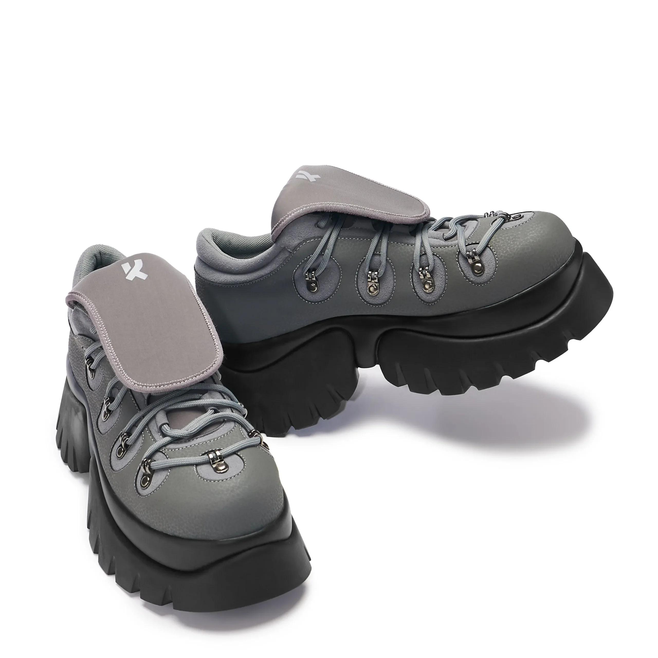 KOI footwear Dawnguard Men's Xtra Platform Trainers - Shadow Black Best Sale