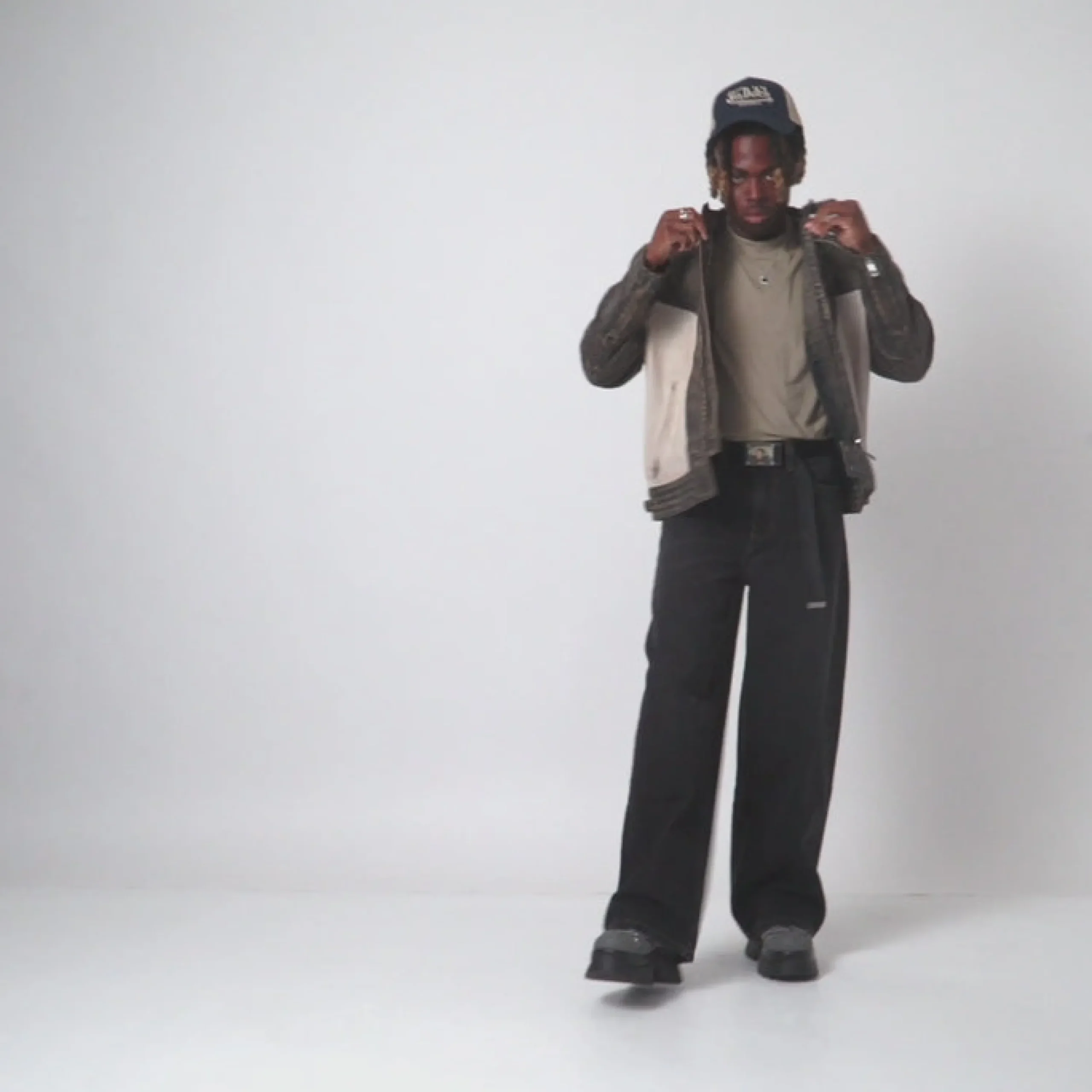 KOI footwear Dawnguard Men's Xtra Platform Trainers - Shadow Black Best Sale