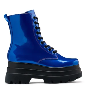 KOI footwear Deathwatch Trident Platform Boots - Cobalt Blue Hot