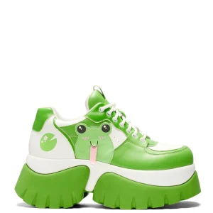 KOI footwear Fwoggy Woggy Says Hi Chunky Trainers - Green Hot