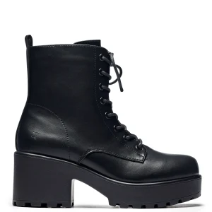 KOI footwear GIN Platform Military Boots Black Store