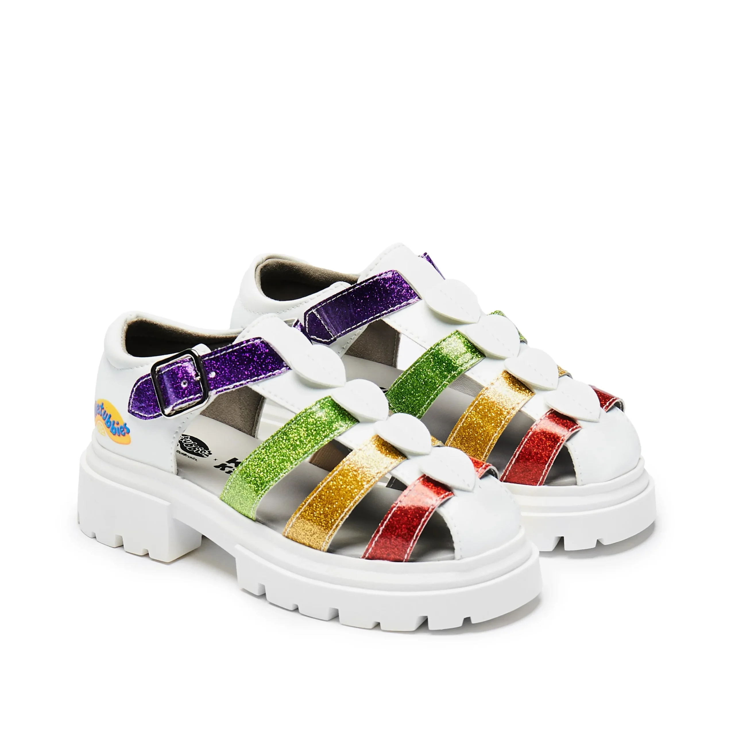 KOI footwear Glitter Trumpets Teletubbies Kidz Sandals - White Best