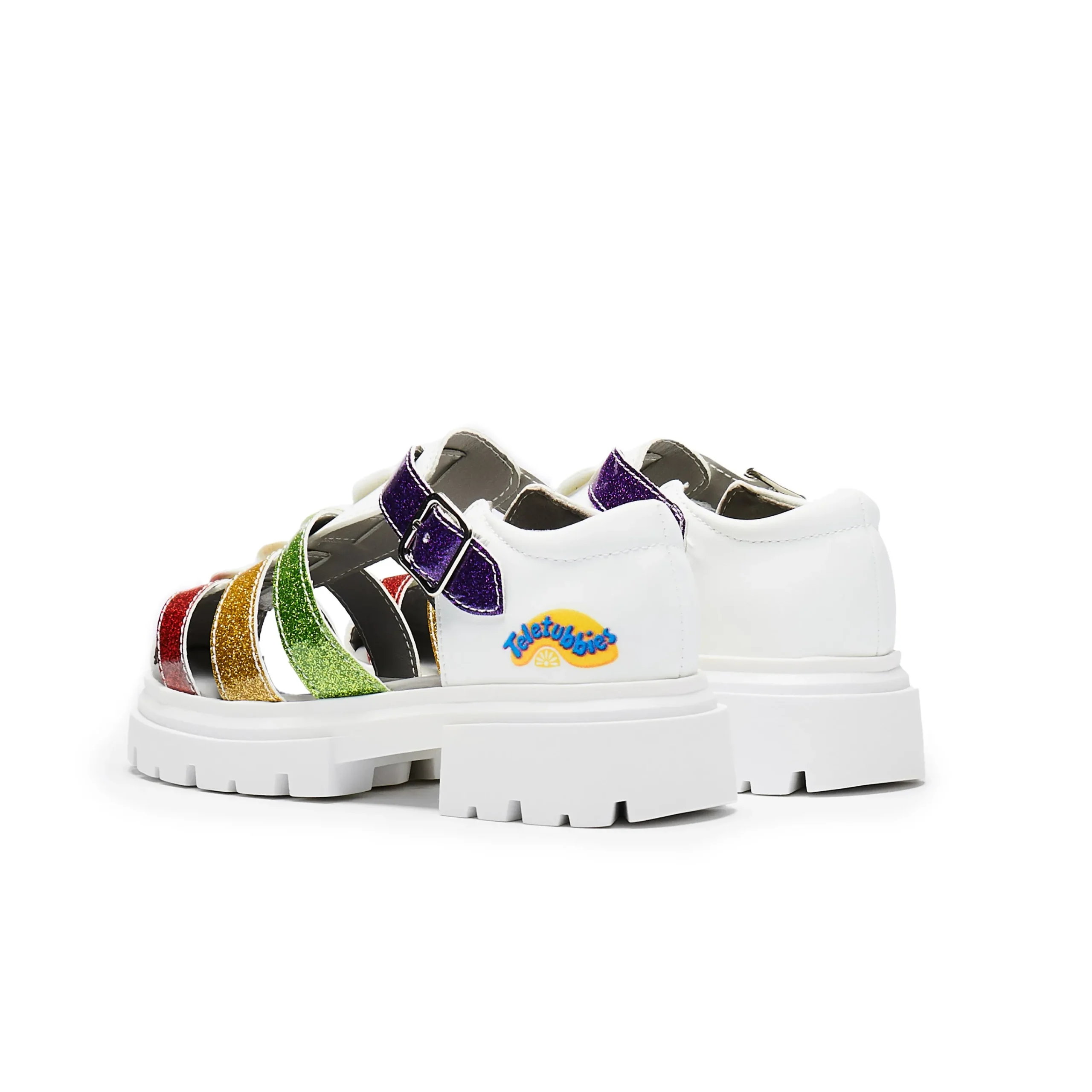 KOI footwear Glitter Trumpets Teletubbies Kidz Sandals - White Best