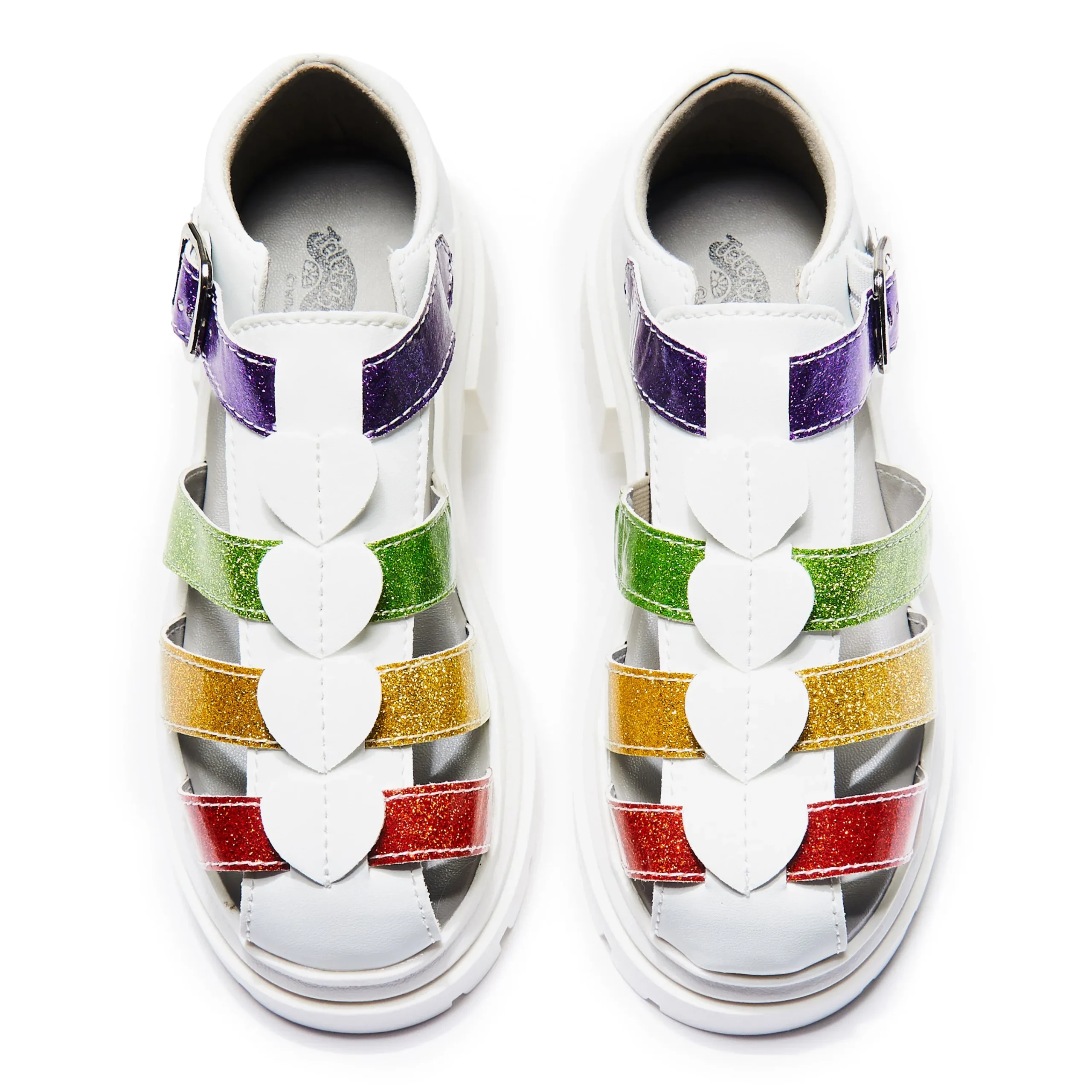 KOI footwear Glitter Trumpets Teletubbies Kidz Sandals - White Best