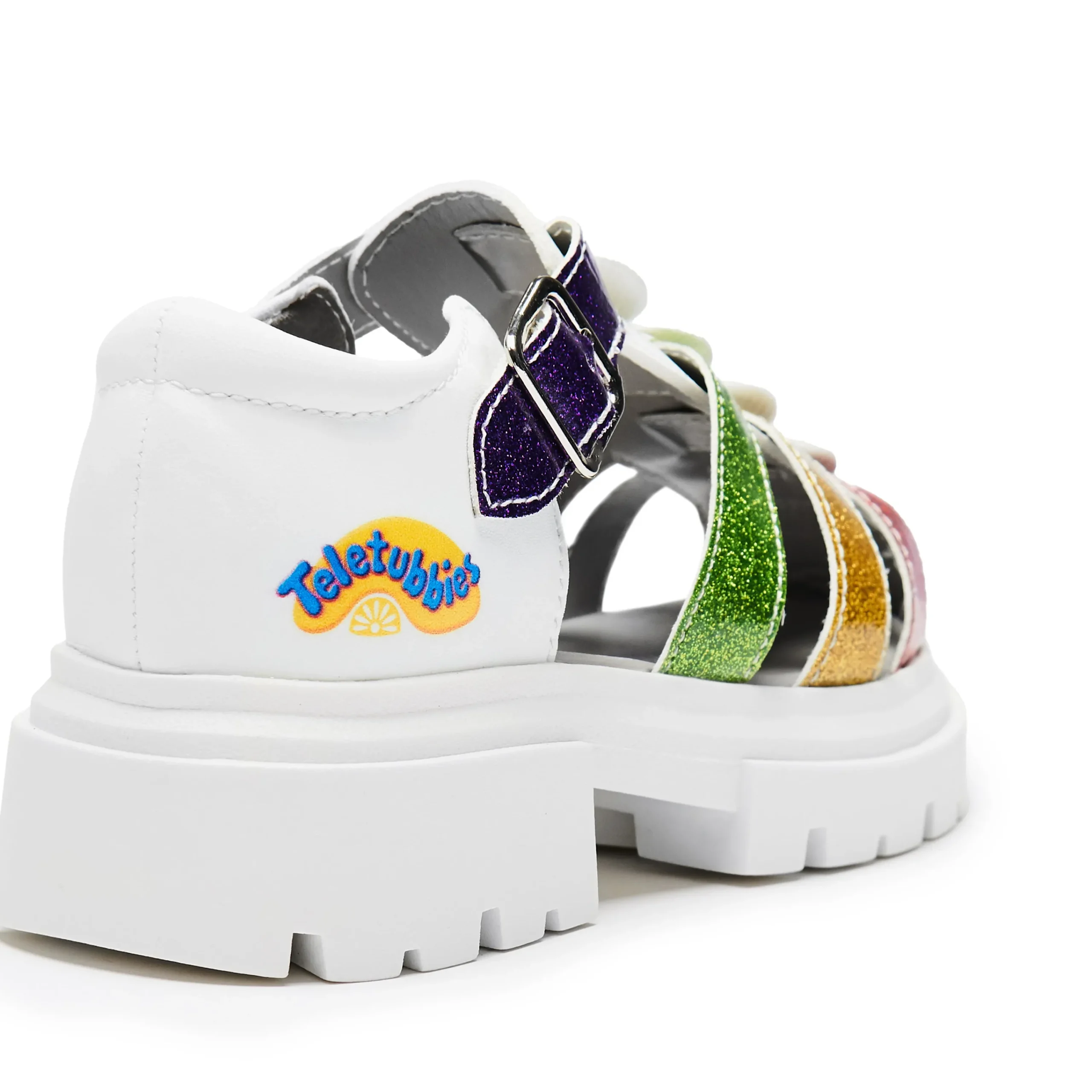 KOI footwear Glitter Trumpets Teletubbies Kidz Sandals - White Best