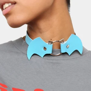 KOI footwear Kawaii Baby Bat Choker Blue New