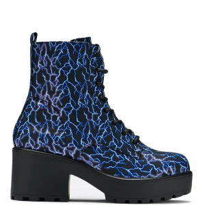 KOI footwear Lightning Skies Military Platform Boots Blue Sale