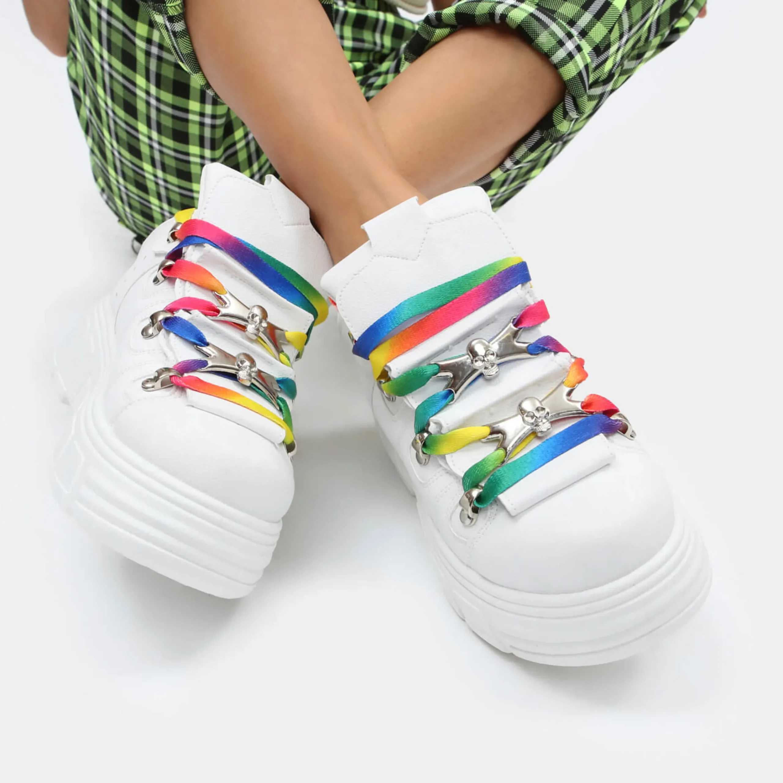 KOI footwear Rainbow Laces Multi New