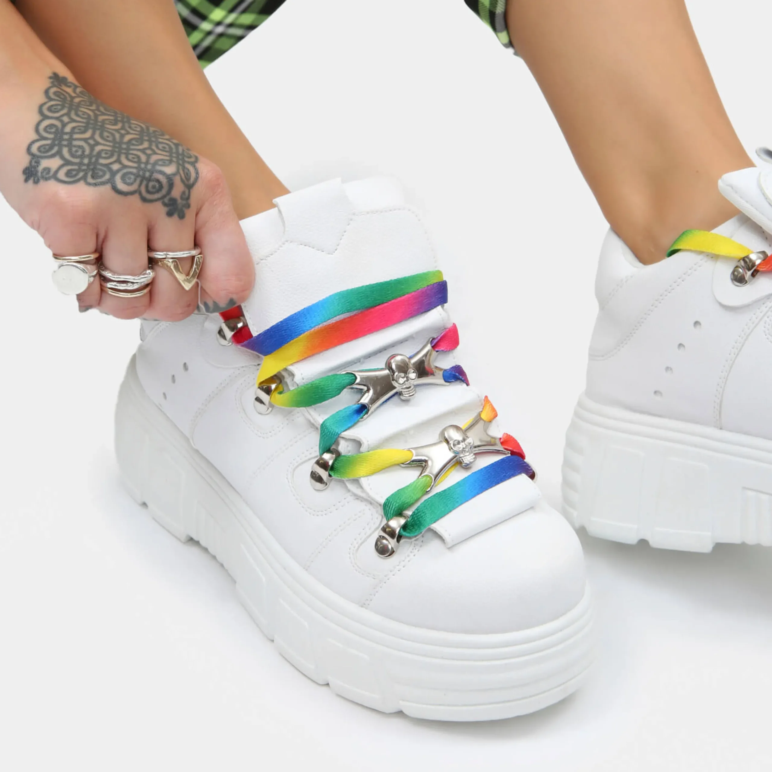 KOI footwear Rainbow Laces Multi New