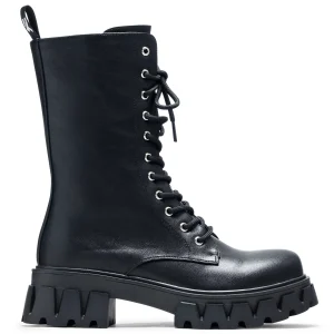 KOI footwear Siren Tall Lace Up Boots - Black Cheap