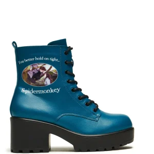 KOI footwear Spidermonkey Military Teal Boots Blue Best