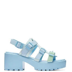 KOI footwear Sugar Season Chunky Buckle Sandals - Blue Cheap