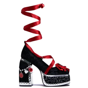 KOI footwear The Cold Ones Midnight Velvet Ornate Heels Black Best