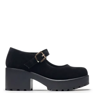 KOI footwear TIRA Black Mary Jane Shoes 'Suede Edition' Black Suede Discount