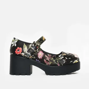 KOI footwear Tira Mary Jane Shoes 'Floral Edition' Black Cheap