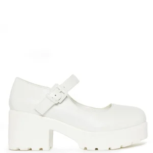 KOI footwear Tira Mary Jane Shoes ' Washout Edition' White Discount