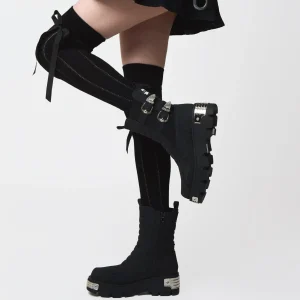 KOI footwear Uncanny Dodge Rogue Military Boots - Black Shop
