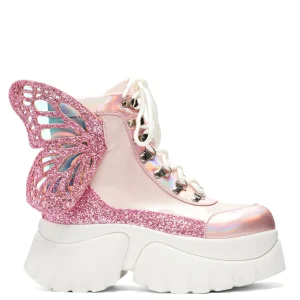 KOI footwear Wings of a Bubblegum Eyed Pixie Boots Pink Cheap